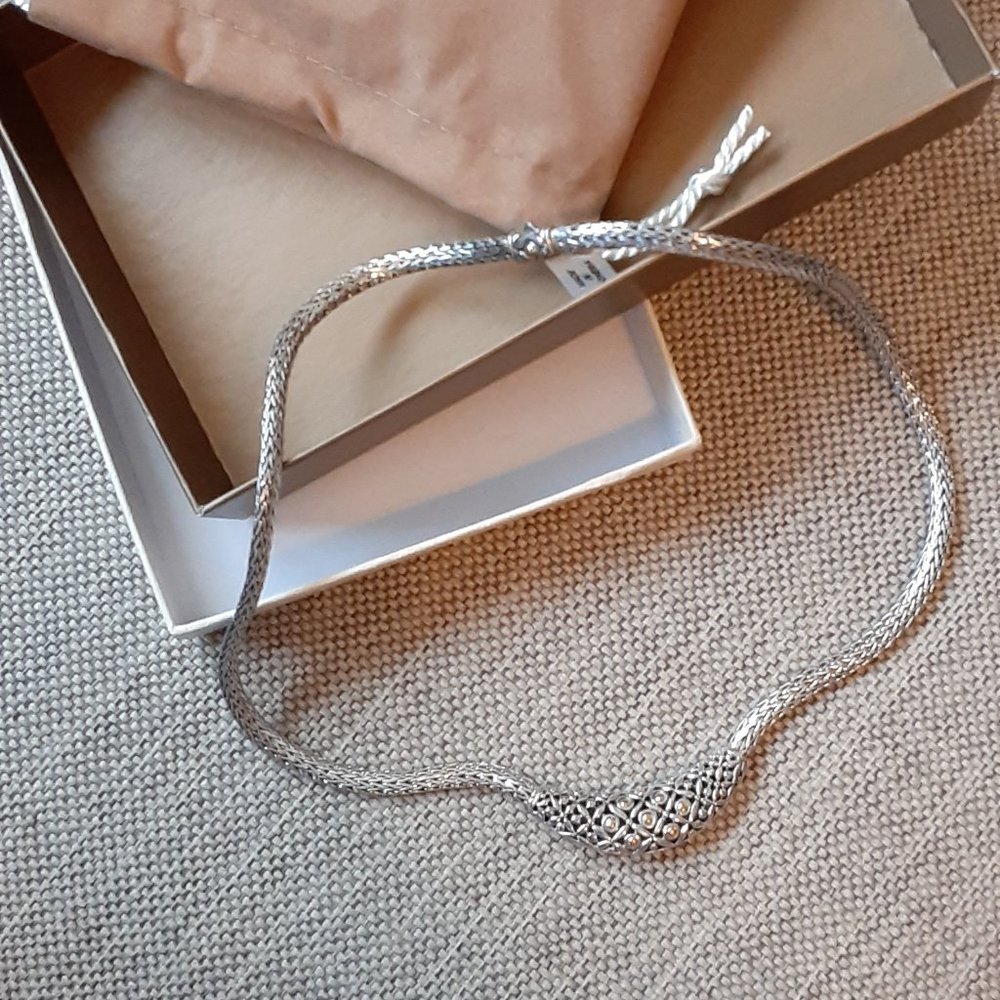 Artisan Crafted Sterling Silver & 18K Gold Tulang Naga Necklace
